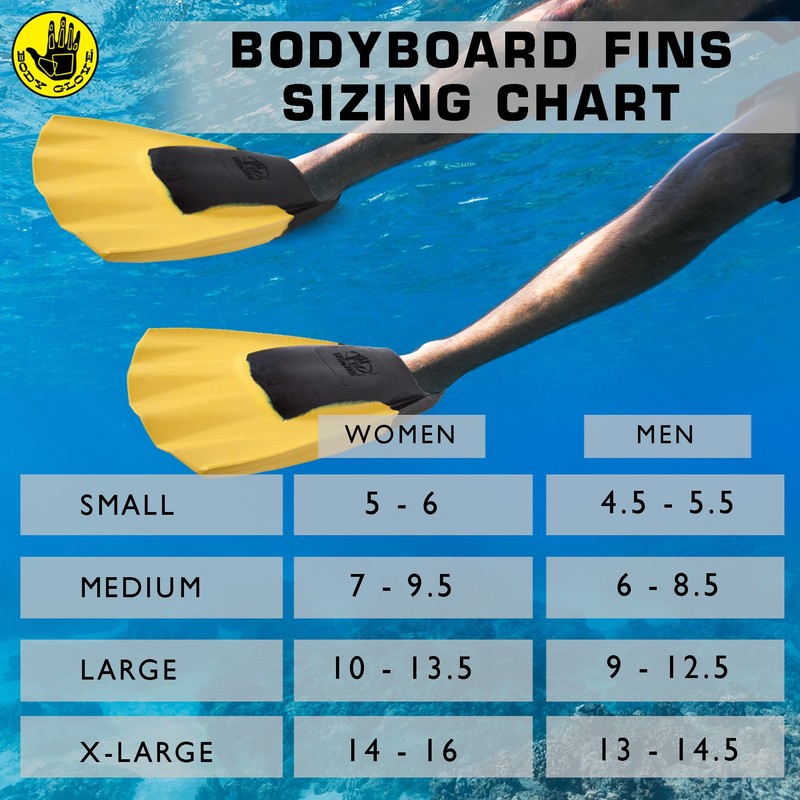 Body Glove Swim Fins | Comfortable Silicon Flippers for Men