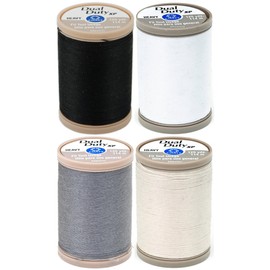 4-PACK - Coats & Clark - Dual Duty XP Heavy Weight Thread - 4 Color Value Pack - (Black+White+Slate+Natural) 125yds Each