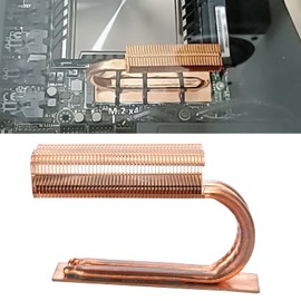 M.2 2280 SSD Rocket Heatsink, Full Copper Dual Heatpipe SSD Cooler DIY for PCIE NVME SATA 2280 SSD Heatsink with Thermal Pad