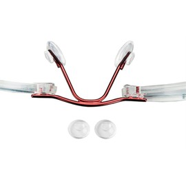 Push-in Eyeglass Nose Pads,BEHLINE 5 Pairs Glasses Nose Piece Replacement for Silhouette Frame,for Rimless/Frameless Eyewear Frame,Soft Silicone Nose Guards Anti-slip Nose Bridge Pads 9mm(Round,Clear)