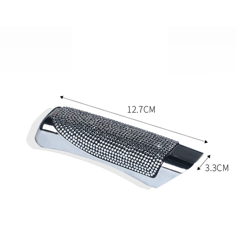 Dueries Car Handbrake Cover, Glitter Rhinestone Decoration, Universal Fit, White