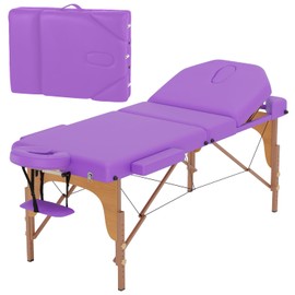 BestMassage Massage Bed Portable Massage Table 77" L 28" W Lash Bed Heigh Adjustable 3 Folding PU Leather with Oxford Bag for Spa Footmassage Facial CareSpa Tattoo