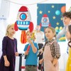 WERNNSAI Rocket Piñata - Rocket Ship Pinata Bundle with Blindfold