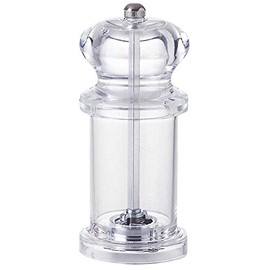 Sato Metal Kogyo Acrylic Pepper Mill, L, Clear