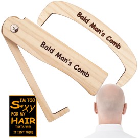 2PCS Funny Bald Man Comb - April Fools' Day Gag Gift for Men - Hair Loss Joke Brush for Bald Men's Over The Hill Party - Birthday Gift