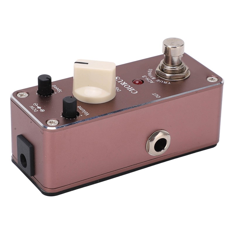 Chorus Effect Metal Guitar Monoblock Effector Pedal with LED Indicator