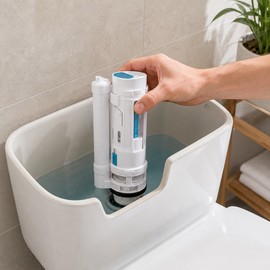 Dual-Flush Split Toilet Drain Valve, 18.5–29cm Size Options