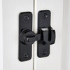 INIRET 4 Packs Black Enhanced Security Flip Latch Lock -