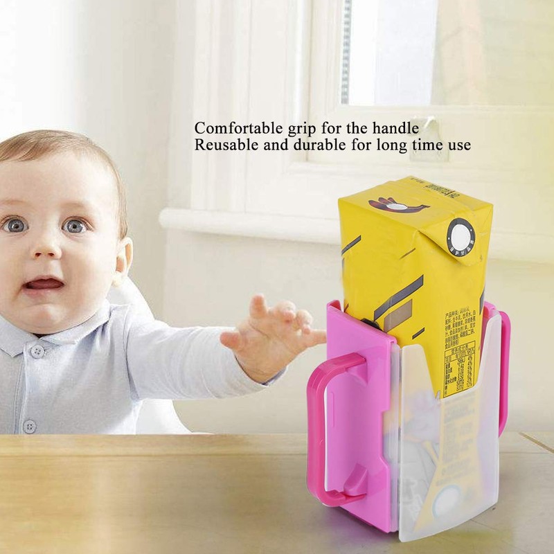 Adjustable Milk Holder with Handle Prevents Spills Easy to Use