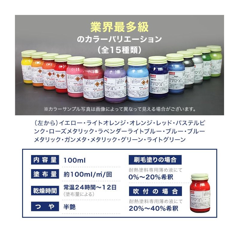 【Professional Painting Tutorial Included】Professional Heat-Resistant Paint Red 100ml