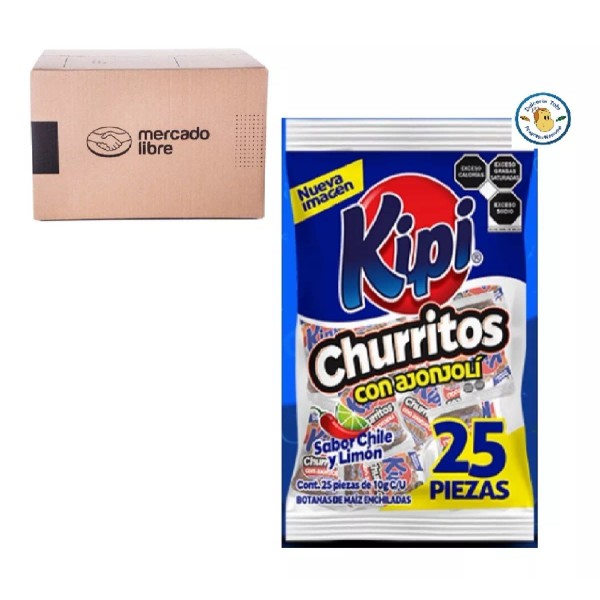 Kipi Churritos 8 Pack Con 25 Piezas C/u