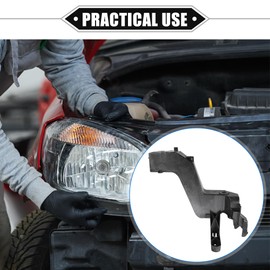 X AUTOHAUX Headlight Bracket Compatible for Infiniti G37 2009-2013, Durable Plastic Black Left Headlamp Bracket