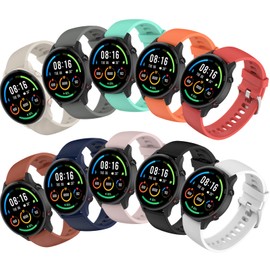 Bands Compatible for Xiaomi Mi Smartwatch/ Xiaomi Mi Watch Color Sport for Women Men, 10 Pack Soft Silicone Strap Replacement Wristbands Compatible with Xiaomi Watch S1 /Watch S1 Active/S1 Pro/Watch 2