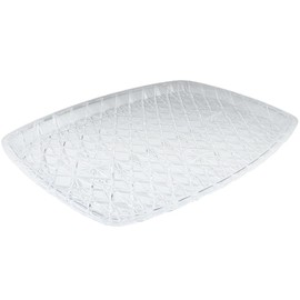 Maryland Plastic Crystal Cut Tray - 22" x 16" | Clear | Rectangular | 1 Pc.
