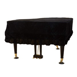 ESYUEL Pleuche Grand Piano Cover Bordered Dust Protective Cover Cloth 78.75x 59 x 18.9in