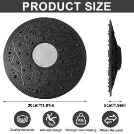 Balance Board, Balance Trainer for Adults and Children, Balance Cushion, Wobble Board for Rehabilitation & Fitness, Strengthens Your Balance (Grey)