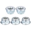 sourcing map 1/4"x20mm Flange Nylon Insert Lock Nuts, 20Pcs Carbon
