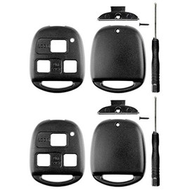 KeylessOption Keyless Entry Remote Key Blade Fob Shell Case Cover Repair for Toyota Lexus HYQ12BBT HYQ1512V (Pack of 2)