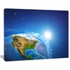 Sunrise over the Earth Landscape Abstract Canvas Artwork