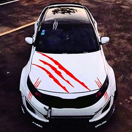 1 Full Set Monster Claw Sticker for Car Hood Bonnet, Motorbike, Truck Decal Decoration