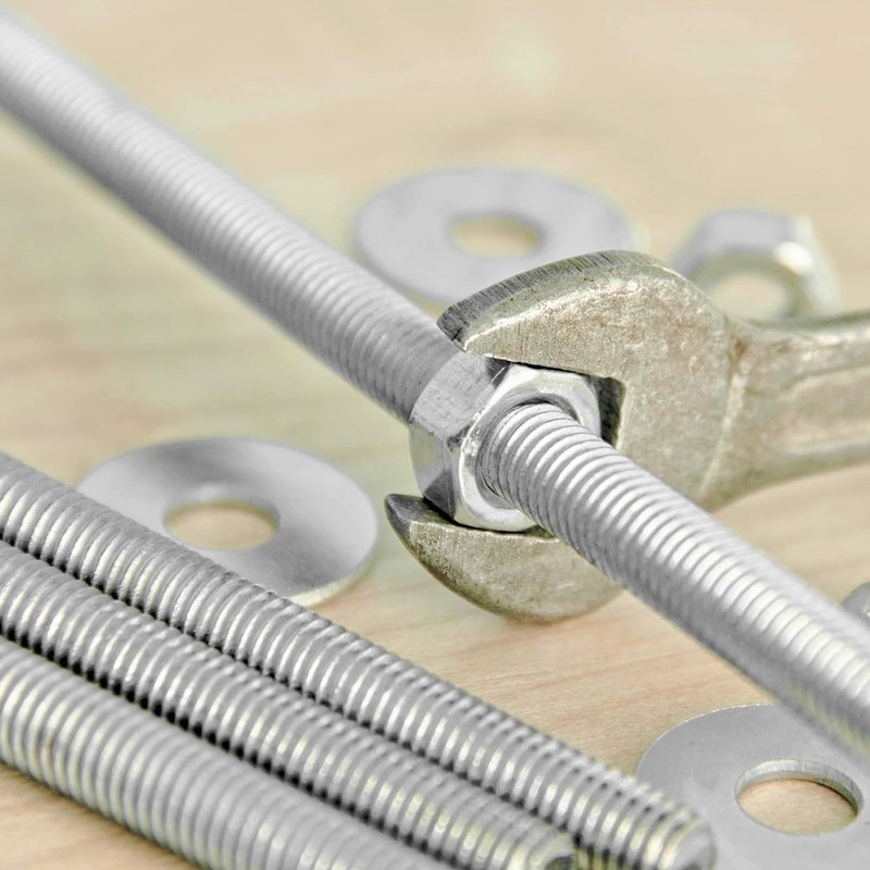 Threaded Rod, 10 Pieces Stainless Steel Rods, M6 x 300mm