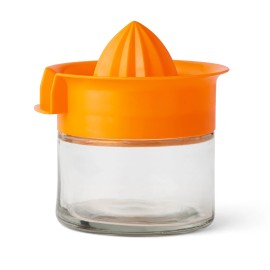 Unbranded 10 Ounce Citrus Juicer Easy Screw Top Glass and Plastic Dishwasher Safe Orange