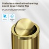 YOJIA 4.7 Gallon/18L Stainless Steel Bathroom Trash Can,Gold Garbage Bin