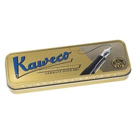 Kaweco AL Sport Fountain Pen (Fine Nib) + Pack of 6 Royal Blue Ink Cartridges Gift Set (Brass)