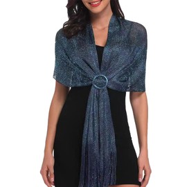 Coubeau Quastenbesetzter Seidenschal, hochwertiger Strickschal, modischer Damenschal, geeignet für Party, Strand, Dinner, Ball, Hochzeitsschal