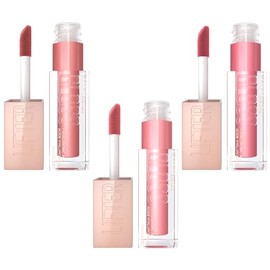 Maybelline Kit 3 Brillos Labiales Lifter Gloss en Tonos Rosas, 5.4ml c/u, de Larga Duración, con Ácido Hialurónico, Brillo hidratante hasta por 4 horas, con aplicador XL para una aplicación uniforme