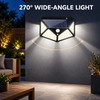 100-LED Solar Motion Sensor Wall Lights, 270° Wide Angle, 1/2/4/6-Pack