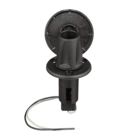 Attwood 910R2PSB-7 LightArmor™ 910R Series Round Plug-in Light Base — for All-Around Pole Light, 2-Pin, Black Stainless Cover