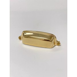 Forge Hardware Unlacquered Polished Brass "Eloise" Bin Drawer Cup Pull - Kitchen Drawer Pull - 4" Centers/4-6/16" Overall