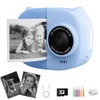 Portable Instant Camera for Kids Print Photos Travel Digital 1080P