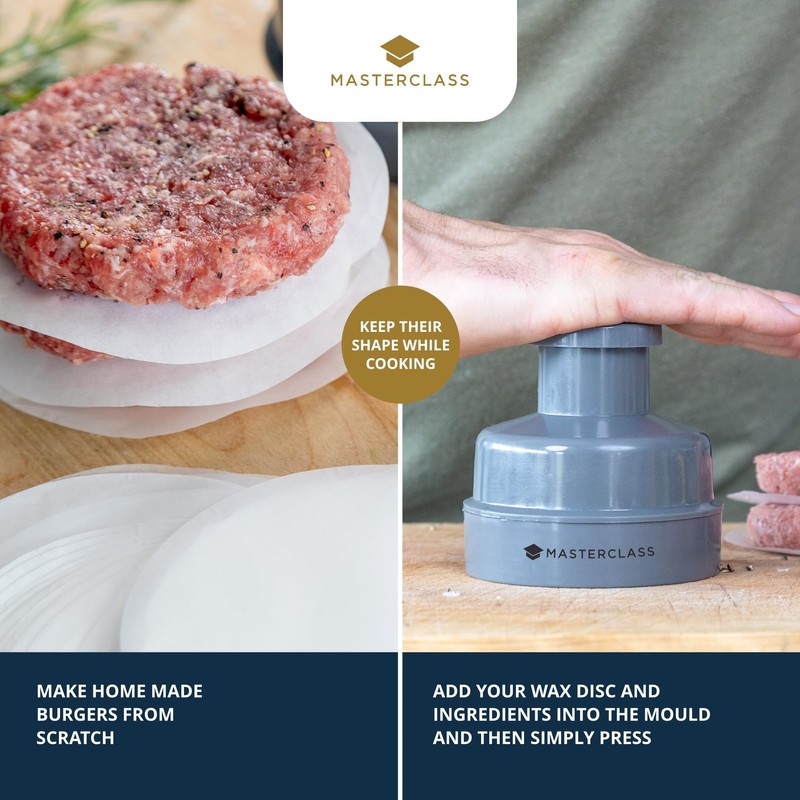 MasterClass Burger Maker Press, Burger Patty Maker for Homemade Burgers,