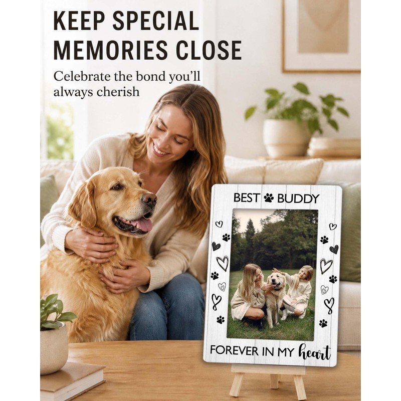 Dog Picture Frame 4×6，Pet Lovers Gift for Women