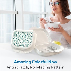 Retainer Cases Cute, Retainer Holder Case, 1 Pack, Aligner Case with Precisely Colorful Cute Patterns, Night Guard Case with Floral Patterns (White)