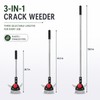 3-in-1 Adjustable Crack Weeder with Stainless Steel Scrapers and Wire