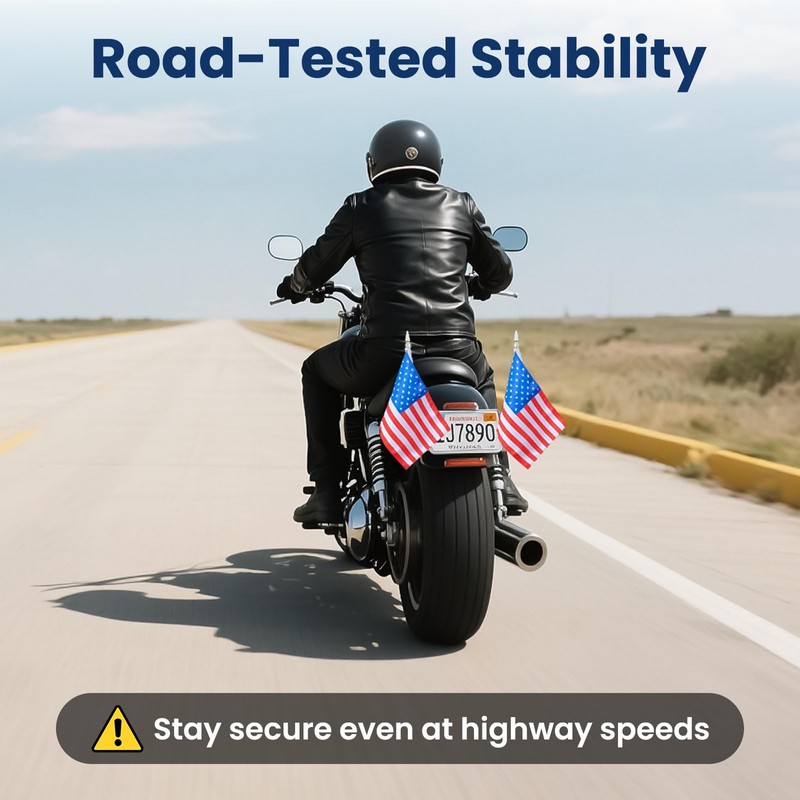 GUAIMI License Plate Flag Mount Double Flag Holder Motorcycle Flags