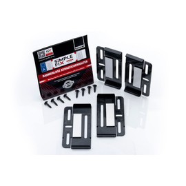 rahmenlose Kennzeichenhalter für 2 Kennzeichen | Kennzeichentafeln in Österreich mit TÜV (schwarz)