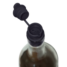 Haley’s Corker Harold Import Co Wine Stopper Set of 4, Black