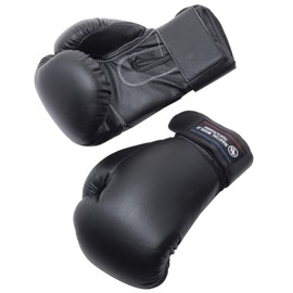 MARTIAL WORLD BG310-M-BK Workout Gloves, Velocro, Boxing, Black, M