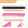 sourcing map Folding and Straight Ruler Kit 30/15cm Metric Aluminum