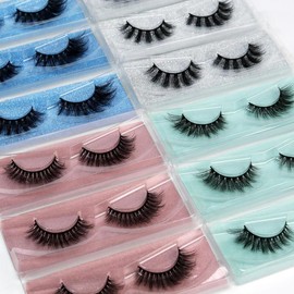 4 Styles Fluffy Lashes, 12 Pairs Wispy False Lash Clusters, Lash Extension Kit for Women, Eyelash Extension Kit for Daily & Party Use, DIY Lash Extension Kit