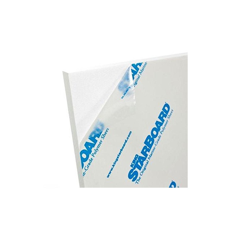 KING STARBOARD White 12" x 27" x 3/4" Plastic Sheet