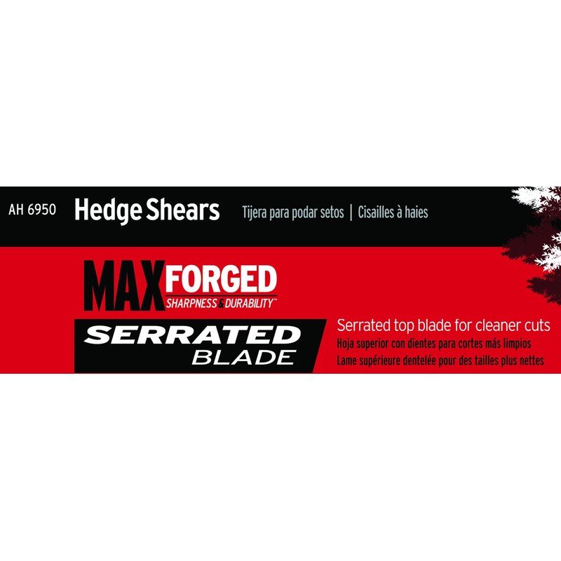 Corona AH 6950 Serrated Hedge Shear, 8-1/2-Inch Blade