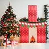 Fullhawl 34 Pcs 3D Artificial Red Brick Cardboard Fireplace 39