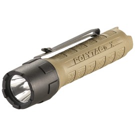 Streamlight 88615 PolyTac X USB 600-Lumen 11485-Candela Professional Tactical LED Flashlight with Rechargeable Battery, Easy-Open Box, Coyote