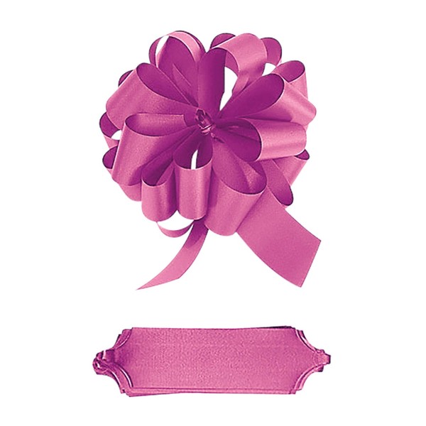Fuchsia Pull Bows - 5 1/2"W x 20 Loops - Pack of 50