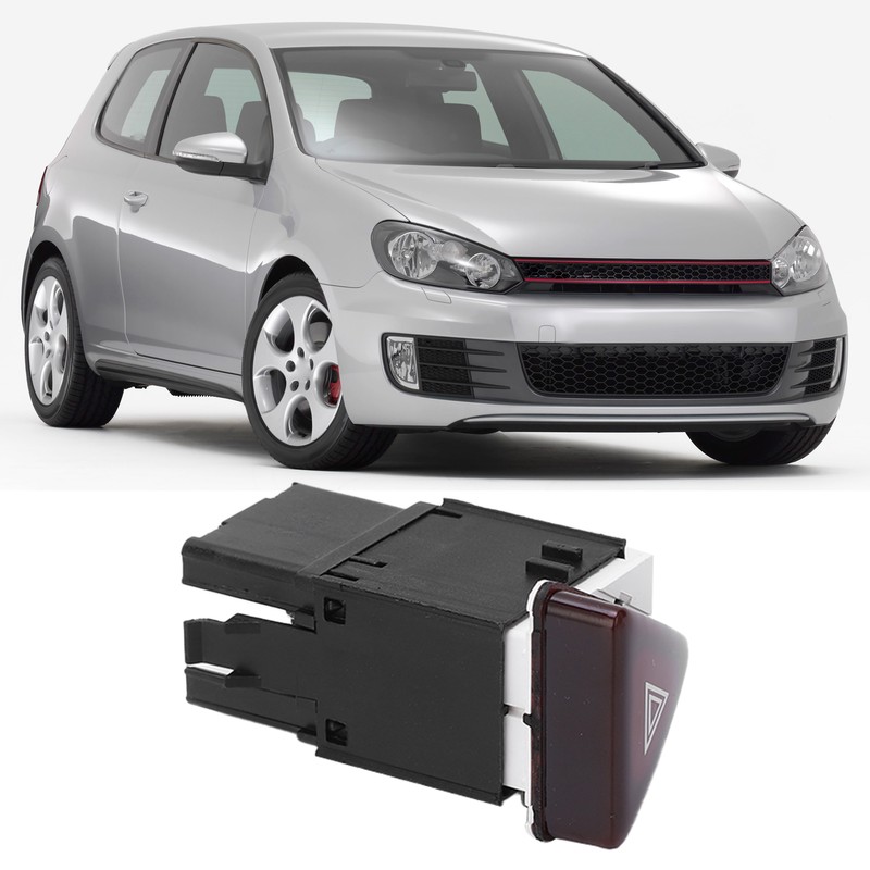 Dark Red Warning Emergency Flash Switch Button 1K0953509A Car Interior